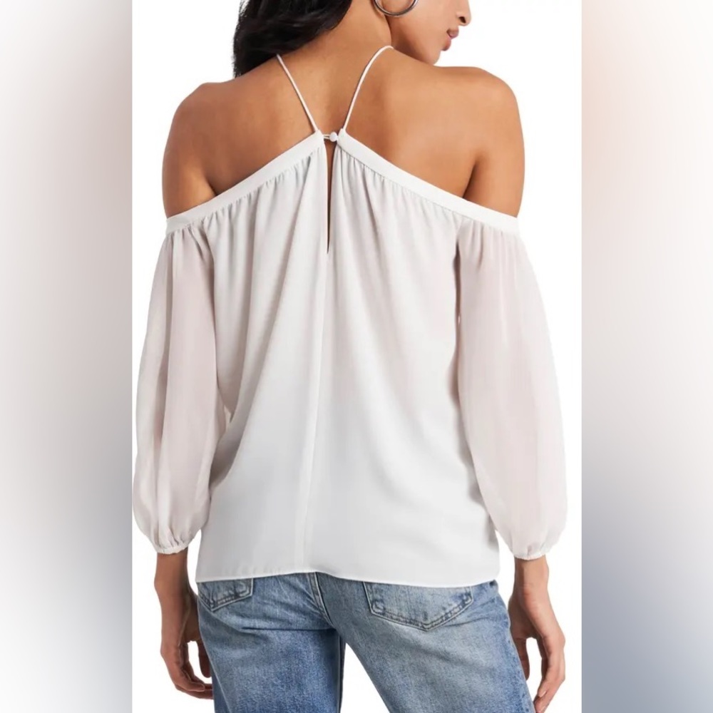 Nordstrom Chiffon Halter Blouse - Picture 2 of 3